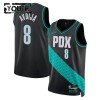 Barn Portland Trail Blazers Tröja Deni Avdija Nike 2025-26 City Edition Svart Swingman